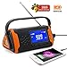 Produktbild Konesky Tragbares Notradio, Digitales Solar Handkurbelradio, SOS Alarm Wind Up Radios AM/FM Außentaschenlampe Wiederaufladbare Leistung, 4 LED-Leselampe
