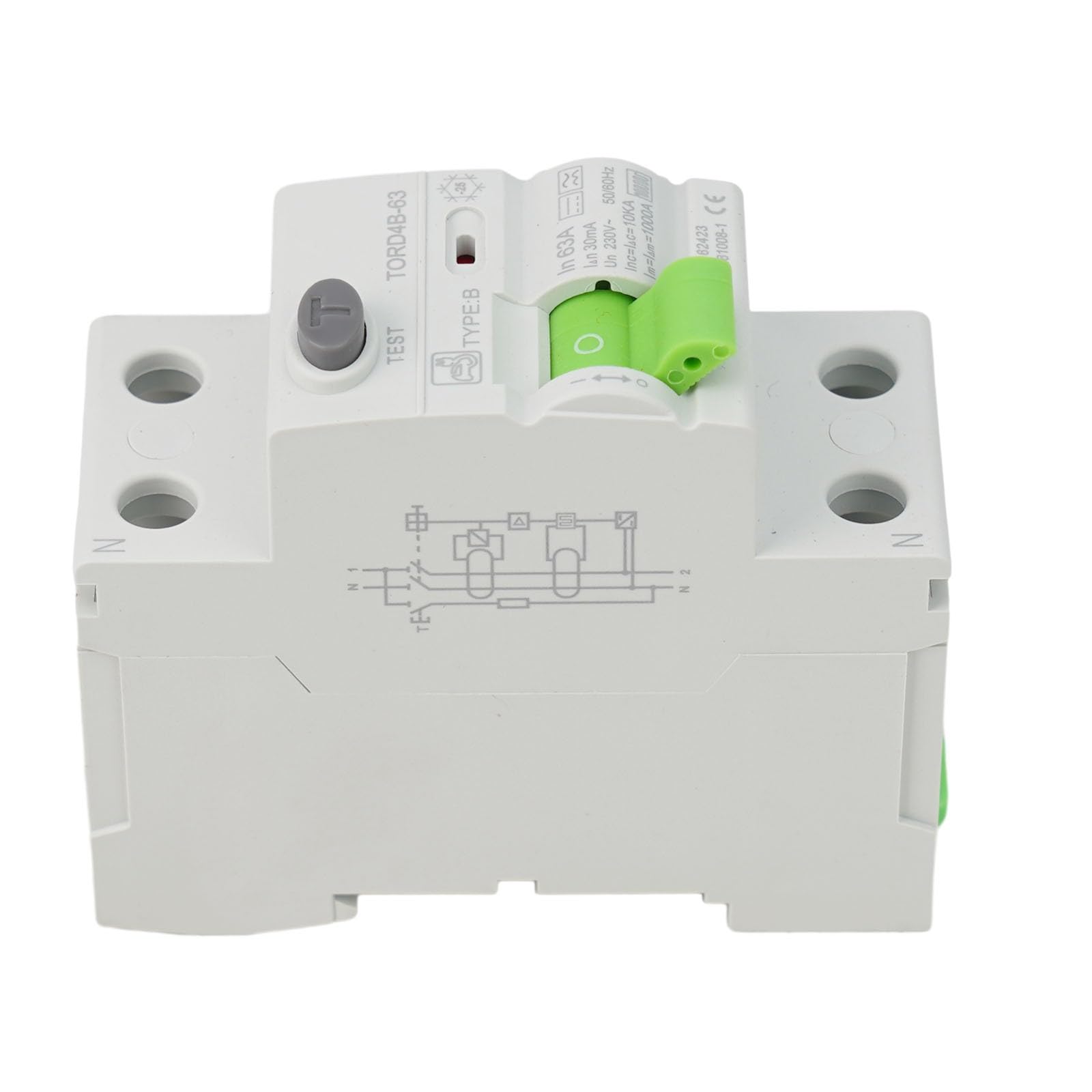 Tipo B RCD Interruttore 2P 63A 30mA 6kA DC RCCB EV Ricarica Stazione Pila Guasto a Terra per Protezione Sicurezza Elettrica