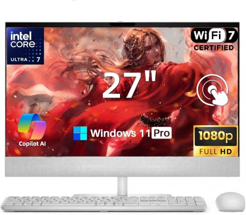 Image of Dell 27 inch All-in-One Touchscreen Desktop Computers, 16GB DDR5 RAM, 1TB SSD