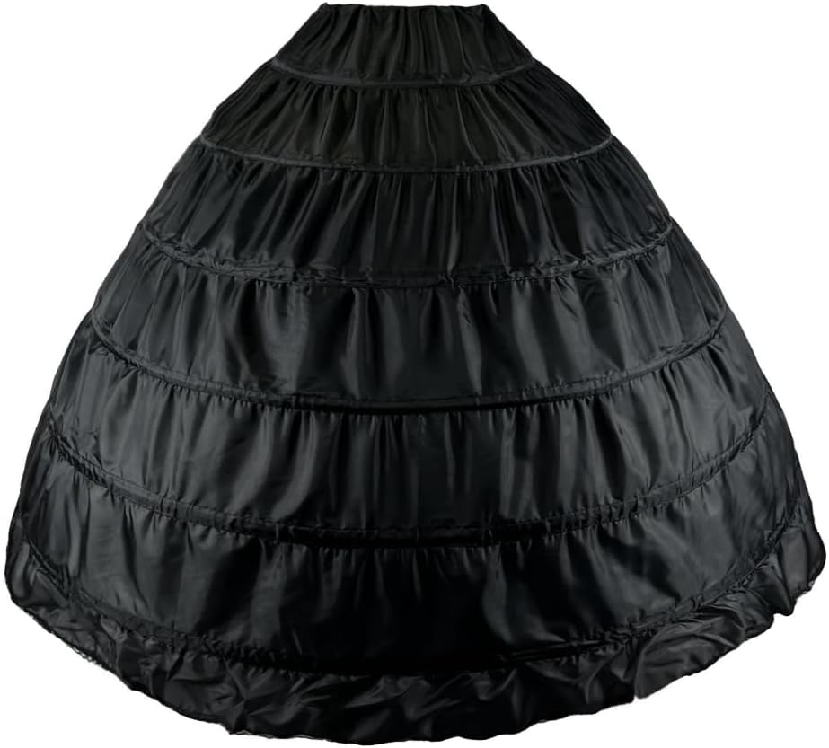 RULTA Women's 6 Hoops underskirt Crinoline Petticoat A-line Skirt for Bridal Dress Wedding Dress Underskirt Slip.