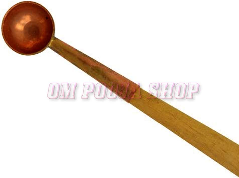 Ghee Spoon with Wooden Handle/Ghee Spoon for Homa Set of 2