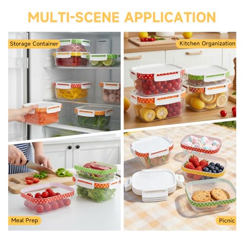 ClikKeep Nesting Food Storage Container Set, BPA Free Meal Prep Leftovers Containers with Lockable Airtight Leakproof Lids for Kitchen Organization, 4-Piece - Image 3