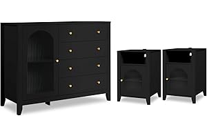 ENSTVER Dresser and Night Stand Sets: A Trio for Enhanced Bedroom Decor