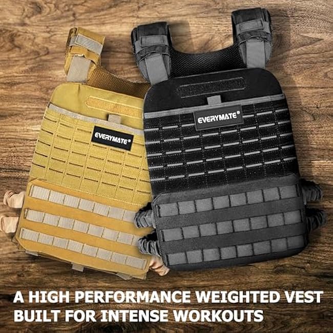 Weighted Vest Men, Adjustable Weighted Vest Workout Vest for Strength Training Adjustable Strength and Endurance Training Fitness Tactical Running
