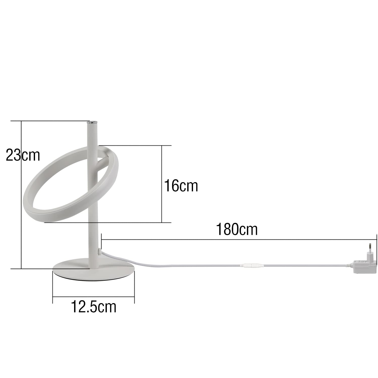 CBJKTX Tischlampe LED Tischleuchte Touch Dimmbar - Nachttischlampe Weiß