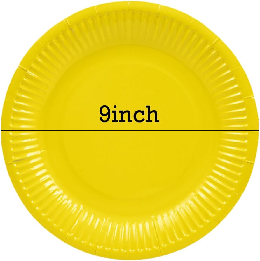 200 Pcs Colorful Paper Plates Bulk, 9 Inch Disposable Paper Dessert Plate, Colored Round Party Plate Waterproof Microwavable for Birthday Picnic Party, 10 Colors