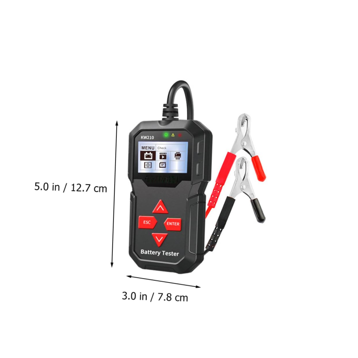 12V Car Battery Tester 100-2000 Automotive Battery Analyzer for Cars Trucks Motorcycles Compatible XP WIN8 WIN10 Features Online Upgrade