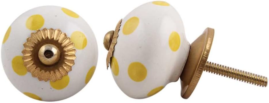 Indian Shelf 25 Pieces Ceramic Cabinet Knobs White Cabinet Hardware Polka Dot Dresser Pulls