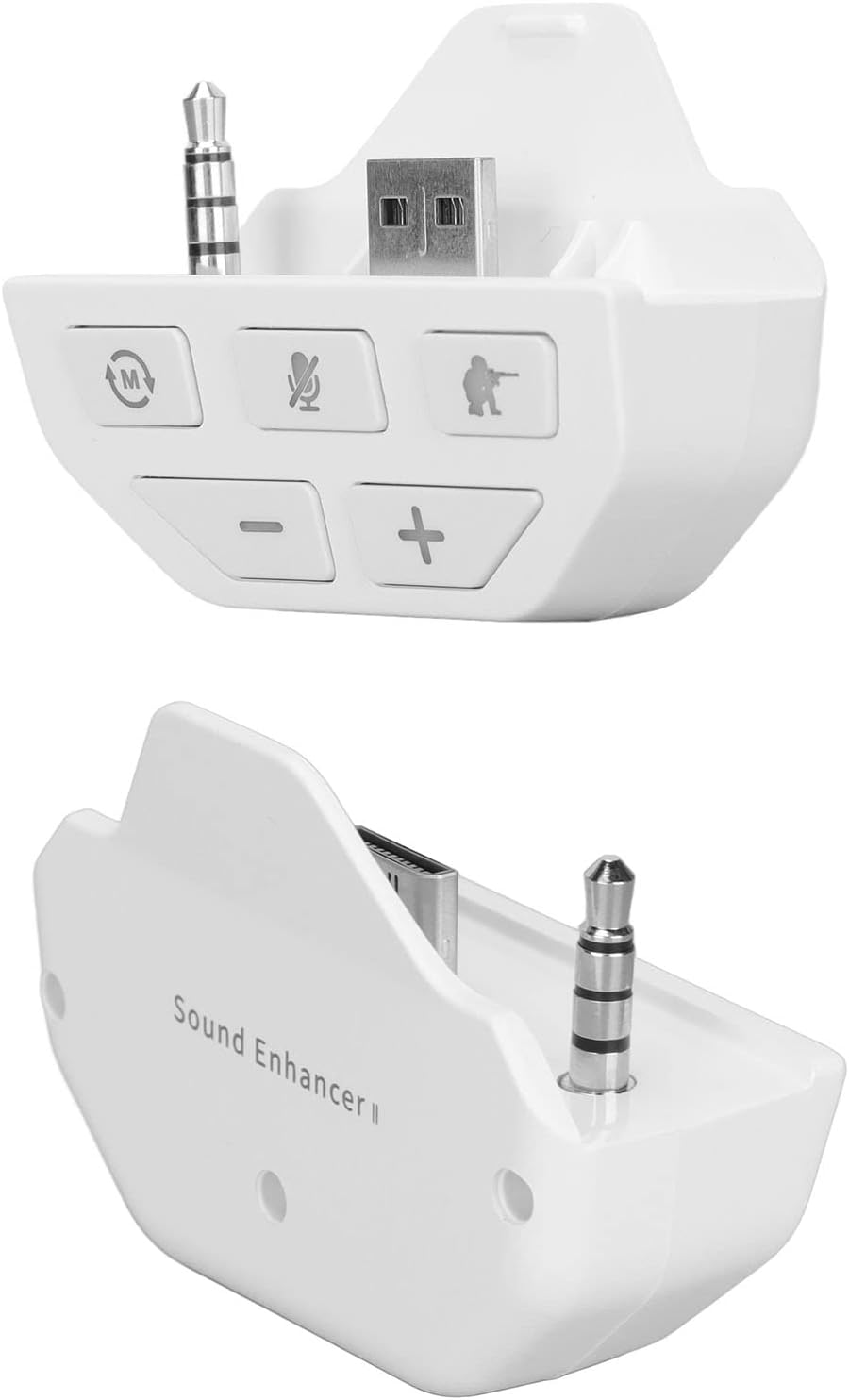 Stereo Headset Adapter, for One Controller with 3.5mm Headphone Plug, Gamepads Sound Enhancer, Lossless Sound Quality, Plug and Play, 4 EQ Sound Modes