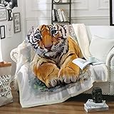 Photo Gallery 3d tiger coperte sherpa morbida e soffice coperta spessa per bambini adulto autunno e inverno stampa animale coperta in microfibra per letto, divano, viaggio, tv-blanket (150 x 200 cm, marrone) Photo Gallery 3d tiger coperte sherpa morbida e soffice coperta spessa per bambini adulto autunno e inverno stampa animale coperta in microfibra per letto, divano, viaggio, tv-blanket (150 x 200 cm, marrone)