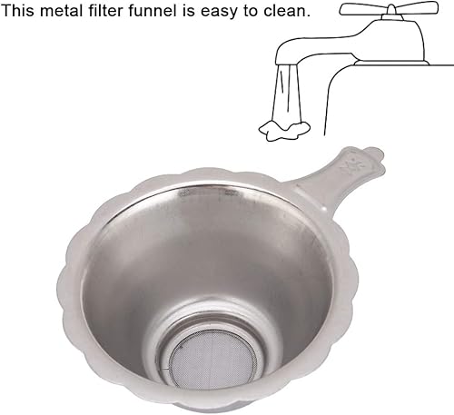 Miniatura 3 de Diyeeni - Embudo de filtro para impresora 3D, material de metal plateado, se puede utilizar junto con el embudo de silicona, diseño compacto y fácil