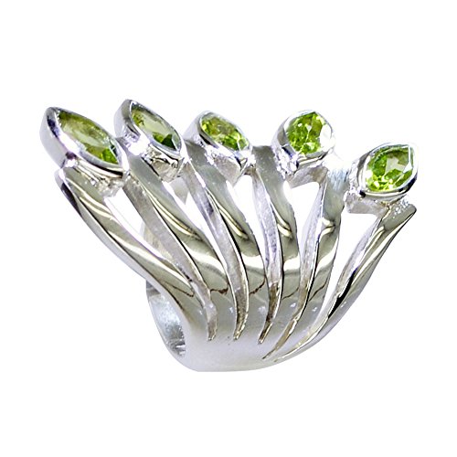 Bague péridot naturel en argent faite main, un bijou d'exception - 5