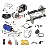 MOOTINGMOTO 40'' 1020mm Rear Axle Kit 72V 1500W Brushless Motor Differential Transmission Gearbox, LCD Multifunction Display Meter for Mini Electric Car ATV Quad Buggy Mower Tractor Trike 4-Wheelers