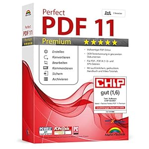 Perfect PDF 11 PREMIUM inkl. OCR – 3 USER – PDF Erstellen, Bearbeiten, Umwandeln, Sichern, Kommentieren, Formulare, 100% Kompatibel mit PDF Dokumenten Windows 11, 10, 8.1, 7