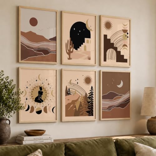 Image of kotart Premium Digital Paintings with Frame for Home Decoration - Painting for Living Room Bedroom Office Room Decor - Painting for Wall Decoration - Pack of 6 (Art 9, 19x25 inch)