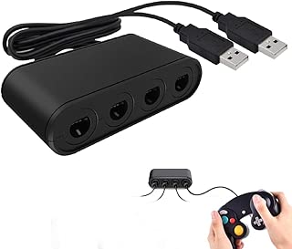 Defway Switch Gamecube Controller Adapter, Wii U Gamecube Adapter Super Smash Bros Ultimate, GC Controller Adpater for PC, with 4 Player Ports and Extra USB 2.0 Output, No Lag & Driver Needed - coolthings.us