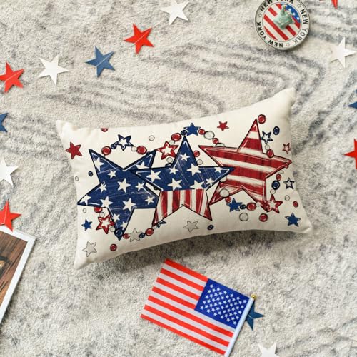 AVOIN-colorlife-4th-of-July-Patriotic-Stars-Beads-Throw-Pillow-Cover-12-x-20-Inch-Independence-Day-Memorial-Day-America-Flag-Decor-Cushion-Case-for-Sofa-Couch AVOIN colorlife 4th of July Patriotic Stars Beads Throw Pillow Cover 12 x 20 Inch Independence Day Memorial Day America Flag Decor Cushion Case for Sofa Couch