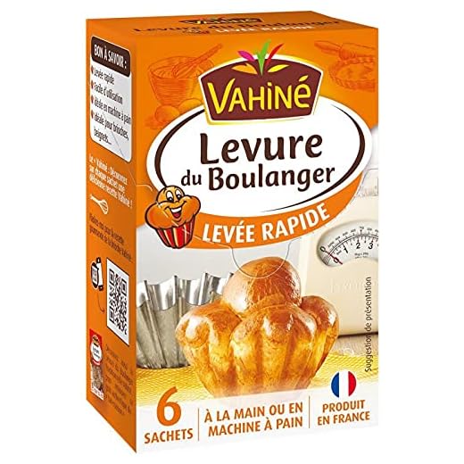 VAHINE Levure De Boulanger Sachets 27G - Pour des pains moelleux et aérés avec facilité - Aide à la pâtisserie de qualité supérieure. - Le Lot De 4