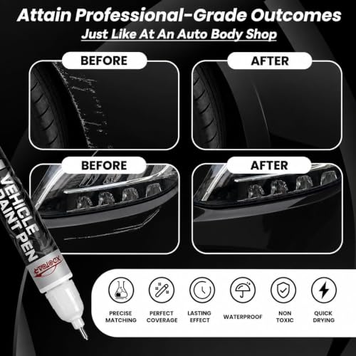 Image of Matte Black Rim Touch Up Paint, Efficient Wheel Paint Pen for Metal, Also Match Flat Black, Seamless Repair Car, Faucet and More, Color Accurate, Long Lasting Adhension, Quick Drying, Easy to Use (Dark Gun Gray)