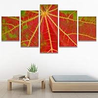 SIGNWIN 5 Panel Canvas Wall Art Modern Art Abstract Brushstroke Closeup Digital Art Minimalism Minimalist Multicolor Pastel for Home Decorations Ready to Hang - 60