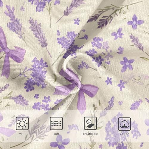 Wusikd Lavender Girls' Underwear Cotton Flower Bows Girls Briefs Soft Toddler Underwear 2T3