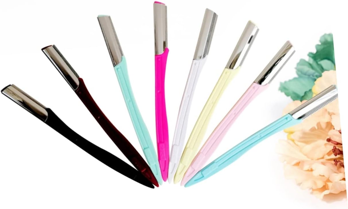 10Pcs Stainless Steel Eyebrow Razor Trimmer for Women Girls Makeup Tool