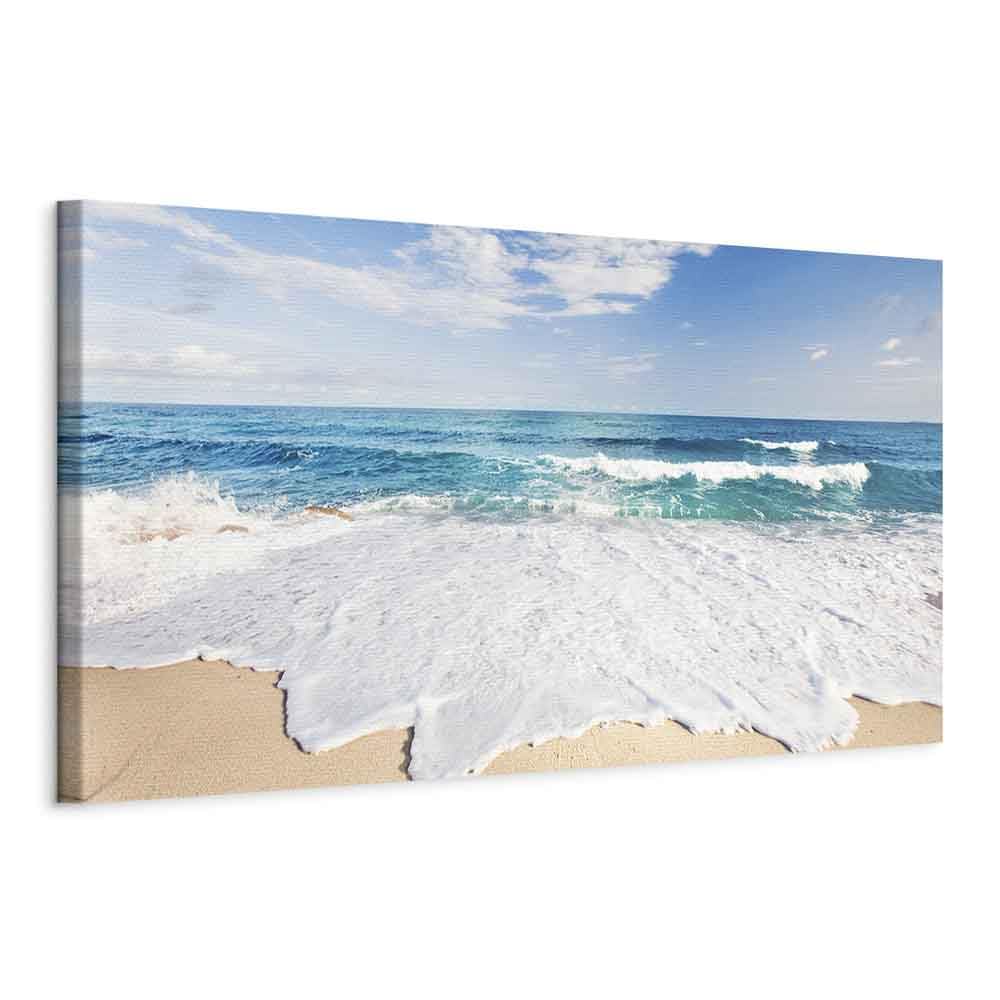 Cuadros B&D XXL - Cuadro en Lienzo Mar Playa 150x50 cm 1 pieza - Impresión en material tejido no tejido cuadros decoracion salon modernos lienzos - Naturaleza Paisaje c-A-0049-b-d