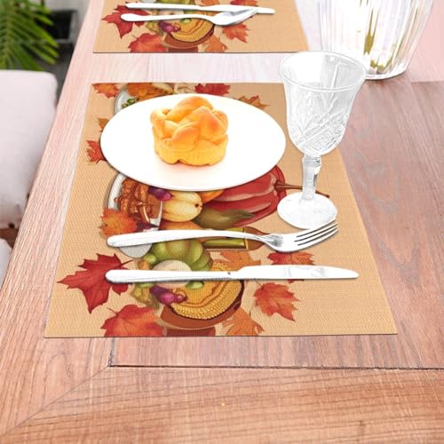 Sets de table Haapy lavables pour protéger la table des taches