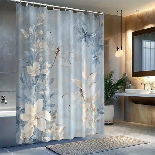Rideau de douche grande taille imperméable anti-éclaboussures 198 cm - 5