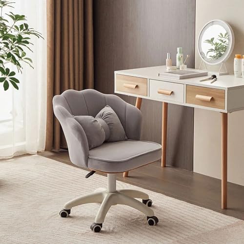 Chaise pour petits espaces sans accoudoirs réglable avec roulettes douces