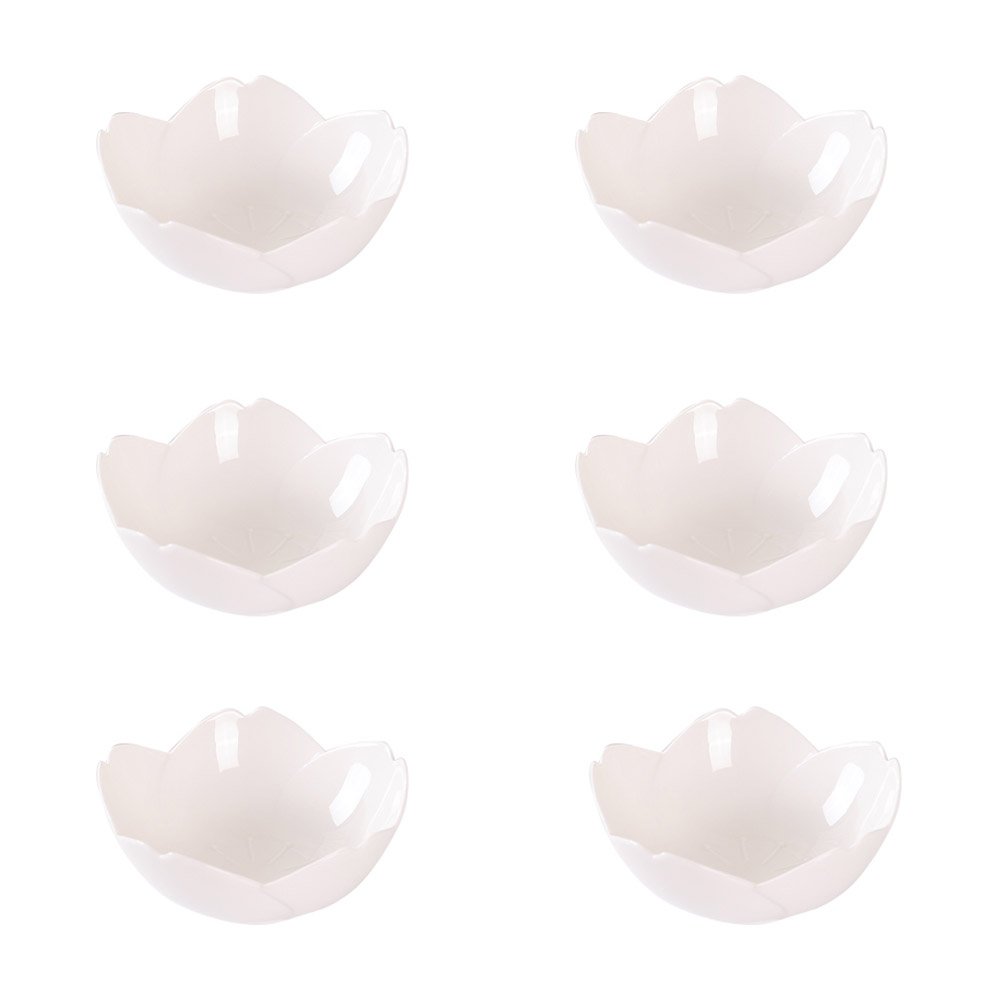 SOCOSY Szykowne błyszczące naczynie do sosu w kształcie sakury, miseczki do dipów sushi, talerze do przekąsek, porcelanowe naczynie do serwowania przypraw, 8 cm