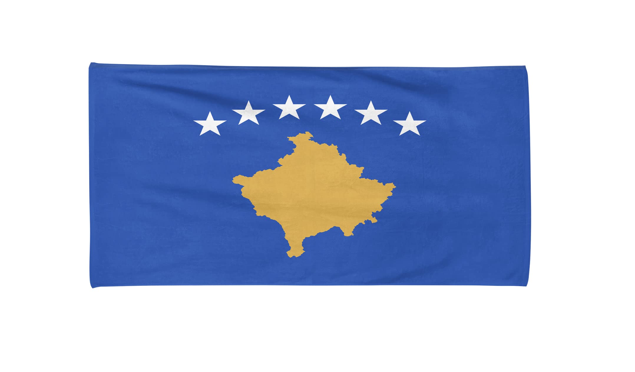 Kosovo Flag Beach Towel, 28"x 55" (70 x 140 cm) Soft Towel, 100% Cotton, Summer Gift