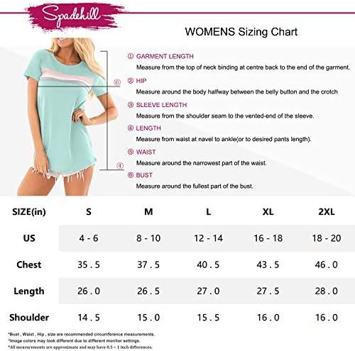 Spadehill Womens Summer Short Sleeve Color Block Striped T Shirts 5 Spadehill Womens Summer Short Sleeve Color Block Striped T Shirts