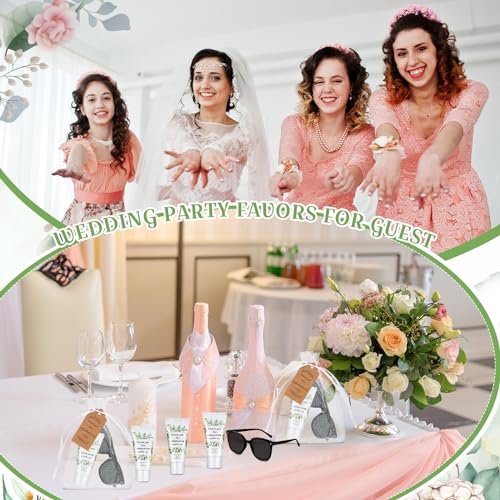 Dansib 12 Sets Mini Sunscreen and Sunglasses Bulk for Wedding Party Spf30 Water Resistant Sunscreen Lotion Bulk 1oz Travel Size for Thank You Gifts Wedding Party Supplies (Eucalyptus)