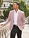COOFANDY Men Sports Coat Casual Stylish Blazer Jackets Breathable Single Breasted Suit Coats Fashion Outfits Dark Pink