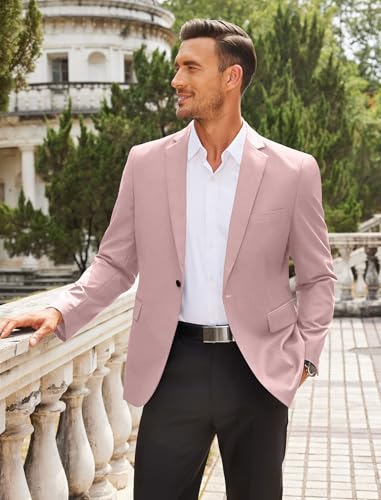 Image of COOFANDY Mens Sport Coat Casual Blazer One Button Business Suit Jacket