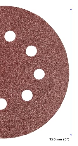 Image of Inditrust 5-Inches Round Sanding Disc Hook and Loop Sand Paper in Bulk for Orbital Sander (10, 150 grit)