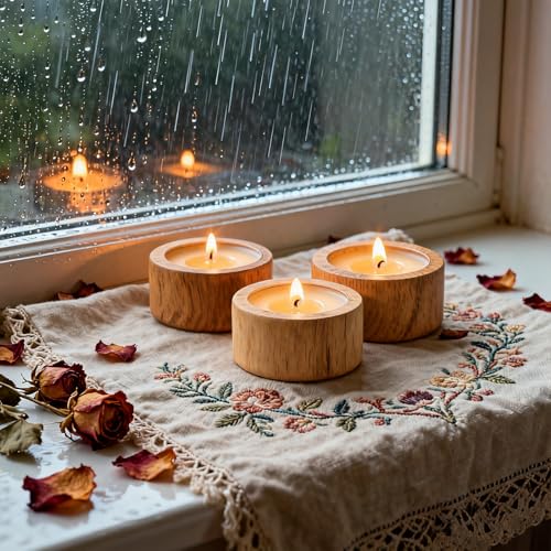 3-Pack White Tea Light Candles Mini Smokeless Candles Ideal for Chocolate Melting Cups Weddings Christmas Parties Power Outages and More - Image 4
