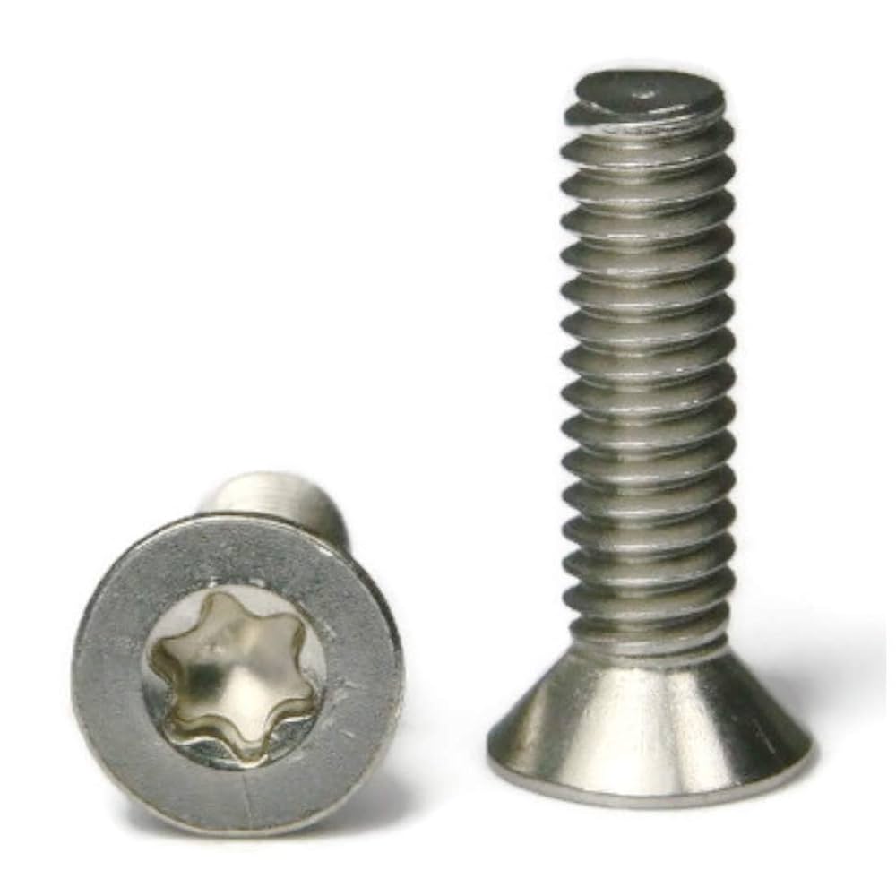 みりM Stainless Steel Star Drive Flat Head Machine Screws #6-32 x
