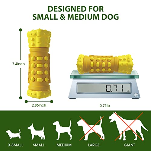 Dog Chew Toys For Aggressive Chewers, Indestructible Tough Durable Squeaky Interactive Dog Toys, Nylon And Rubber Dog Toys For Small Medium Dogs Extreme Chew Toys For Training And Cleaning Teeth #TOP2