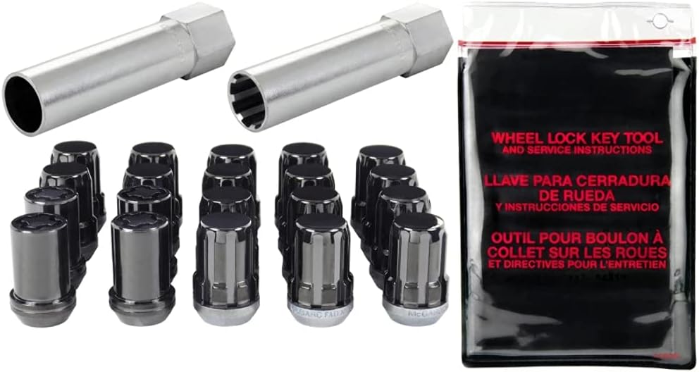 McGard 65557BK Black SplineDrive Wheel Installation Kit (M12 x 1.5 Thread Size) - for 5 Lug Wheels