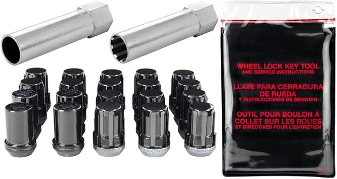 McGard 65557BK Black SplineDrive Wheel Installation Kit (M12 x 1.5 Thread Size) - for 5 Lug Wheels