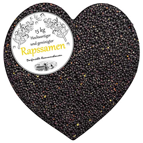 Preisvergleich Produktbild Petigi Raps Gereinigt 15 kg Rapssamen Therapie Rapssaat für Rapskissen Kissen Wärmekissen Kältekissen Samen Lose Rheuma Mikrowelle Wellness Rapsbad