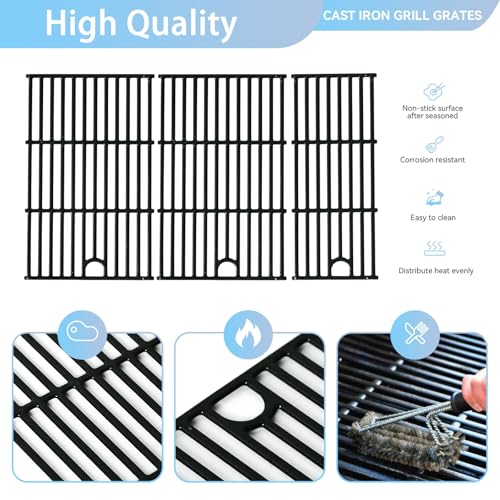 FORYEYC 17" Grill Grates for Charbroil Performance 5 Burner 463448021 463449021 463450022 463451022 463455021 463458021, Cast Iron Replacement Parts for Charbroil 463448021, G426-0004-W1 G426-0005-W1 by FORYEYC - Used condition - Image 3