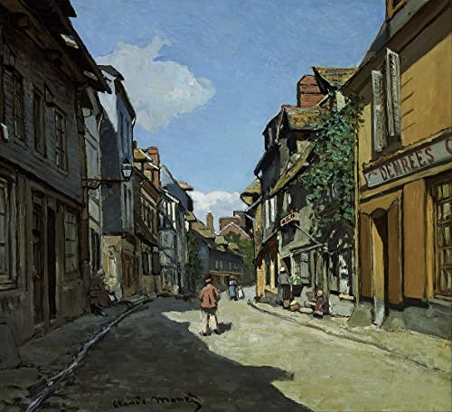 Toile Claude Monet Rue de la Bavole Honfleur déco salon 60x90