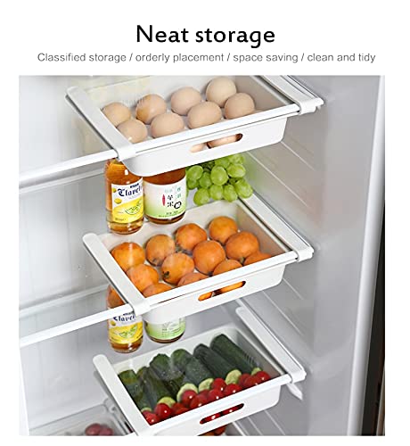 Caja de almacenamiento para frigorífico, huevos, contenedor de almacenamiento, espaciador fresco, organizador de almacenamiento de cocina (8 unidades)