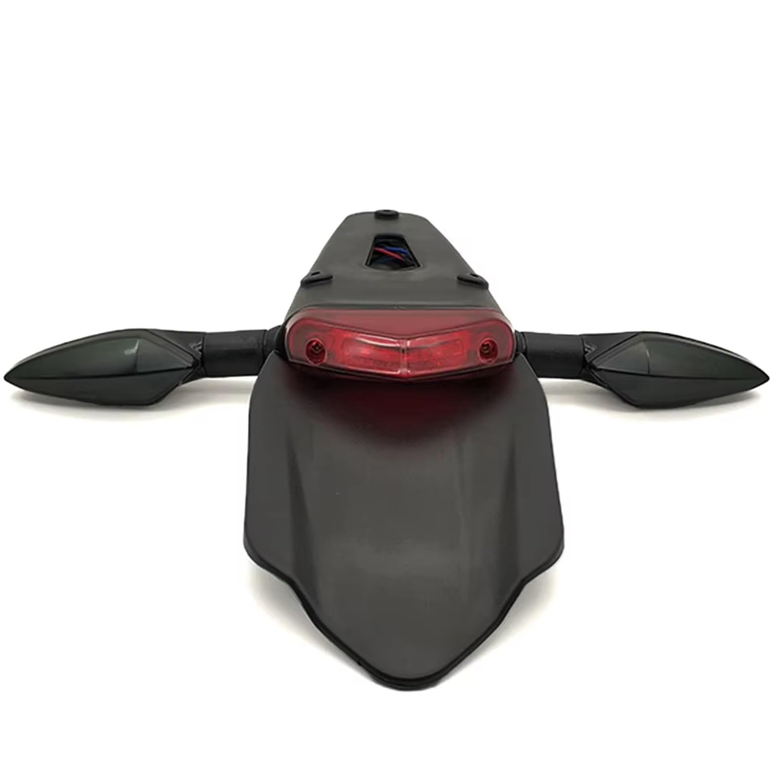 Portatarga Moto Per Parte Posteriore Del Motociclo Per Enduro Motocross Per Supporto Della Staffa Targa Parafango Con Lampada Freno Fanale Posteriore A LED Porta Targa Moto(Red)