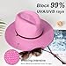 DRESHOW Womens Summer Straw Sun Hat Wide Brim Bucket Hats Fedora Hats Panama Beach Hat with Chin Strap UPF 50+