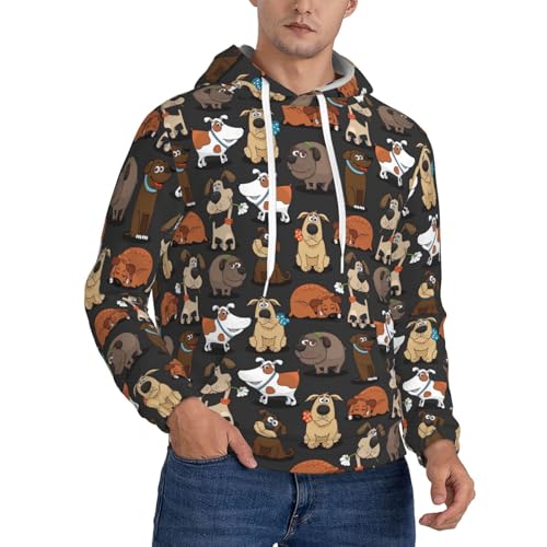 Sweat à capuche Corgi unisexe pull imprimé chien avec poche avant