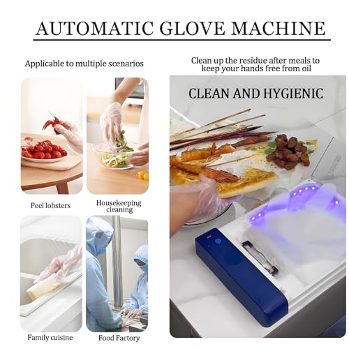 Máquina automática de guantes, máquina de guantes desechables con 100 guantes, coloca automáticamente los guantes 3 segundos, colgar, reemplazo conveniente, eficiente y rápido, para cocinas